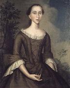 Joseph Badger Mrs John Haskins oil painting